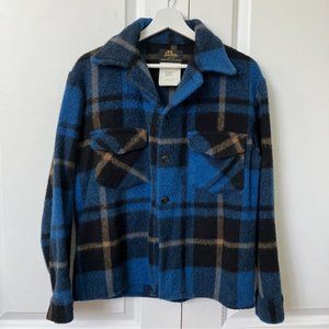 Vintage Jacks Plaid Wool Lumberjack Shacket Jacket